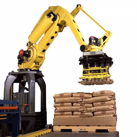 Roboter-Palettierungssystem, das automatische Beutel-/Flaschen-/Kartonverpackungsmaschinen stapelt, Multi-Grad-Arm-Roboter-Palettierungsmaschine, Industrieroboter-Verpackungsmaschine